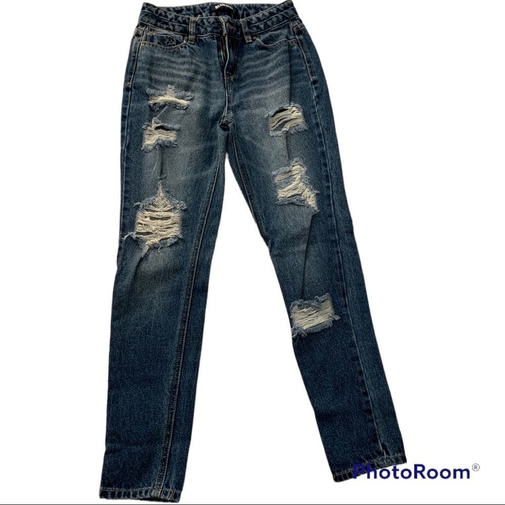 Blue spice high rise juniors skinny ripped jeans size 1 new no tags